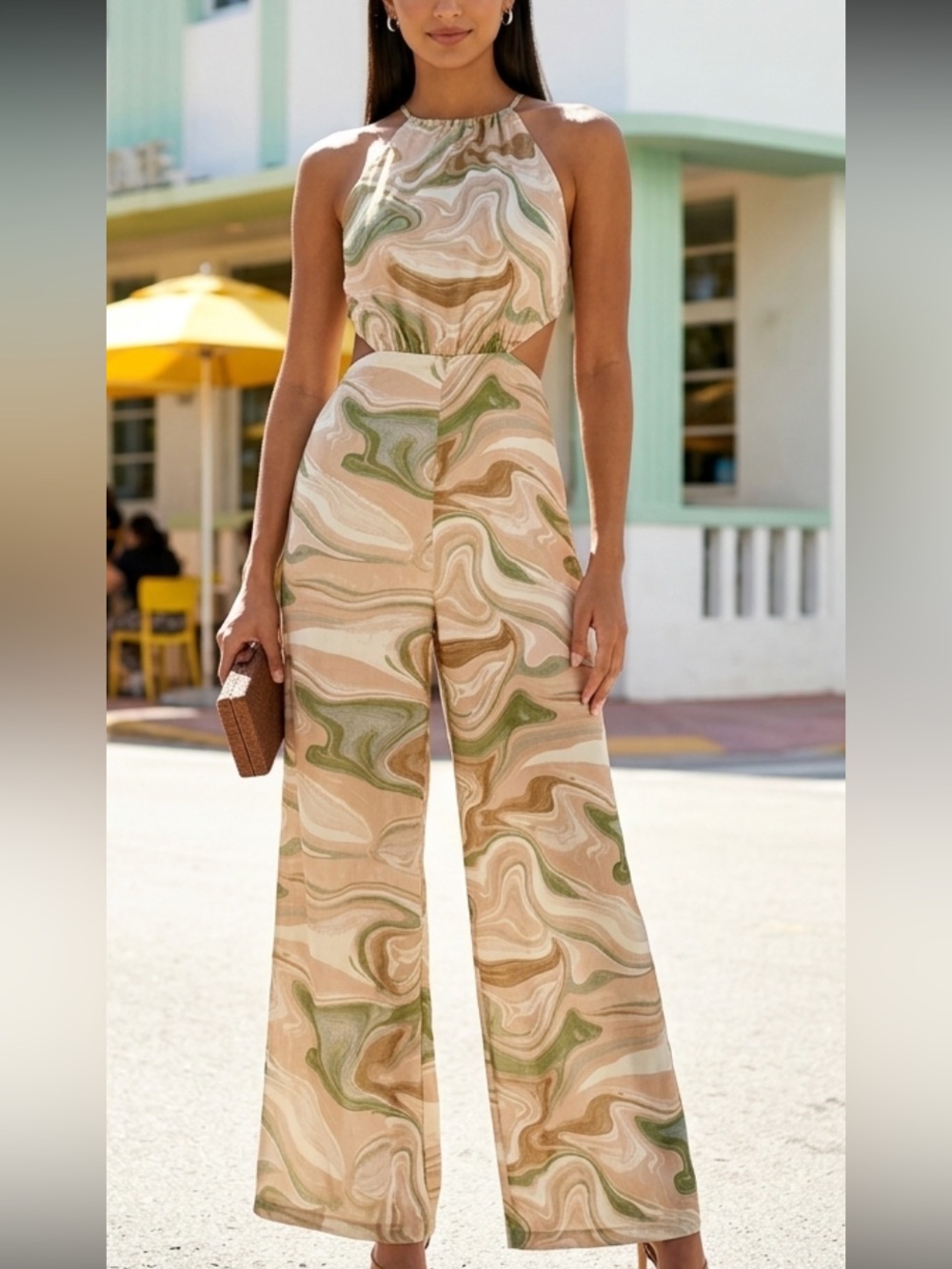 Halter Jumpsuit Lush cut out back Halter jumpsuit | Resortwear | NWT size S